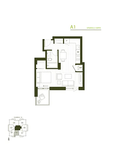 Floor plan Tower 1 - A1