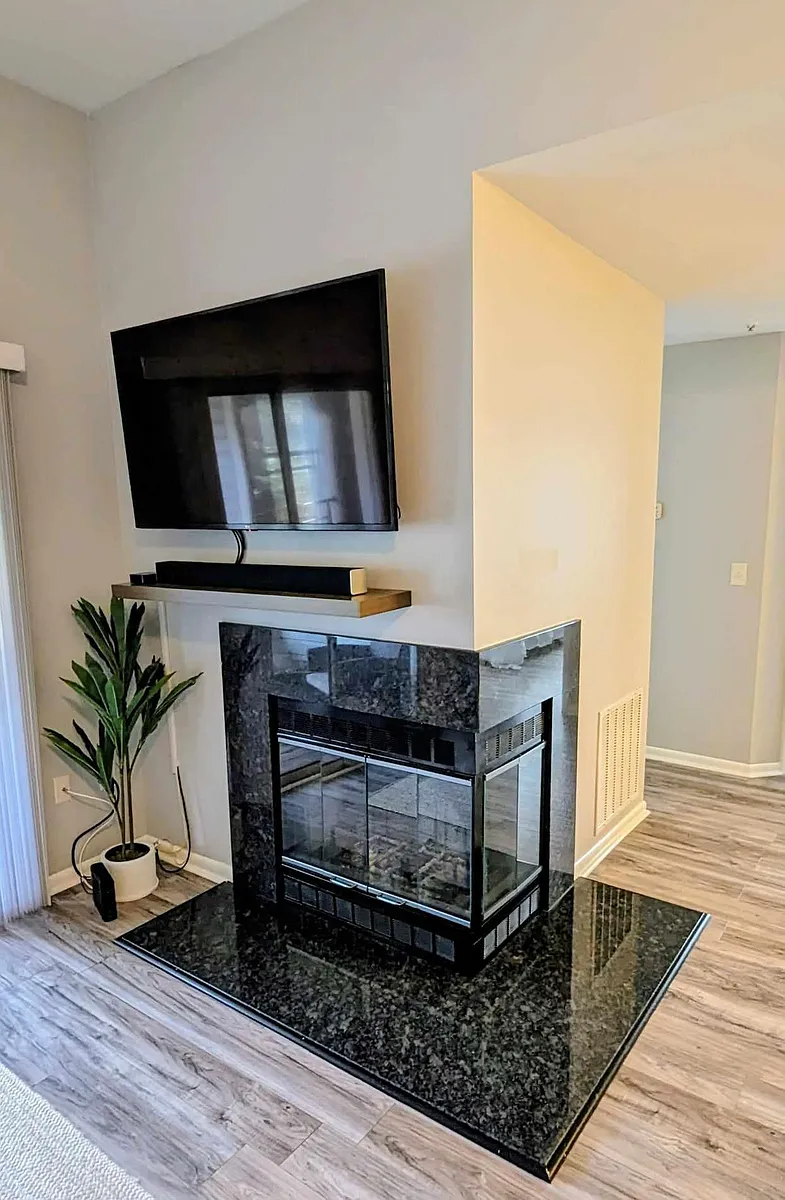 Granite fireplace - 20 Greystone Ct #K