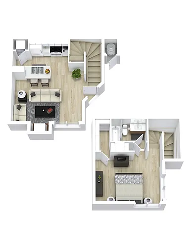 Floor plan Aven Townhomes A1