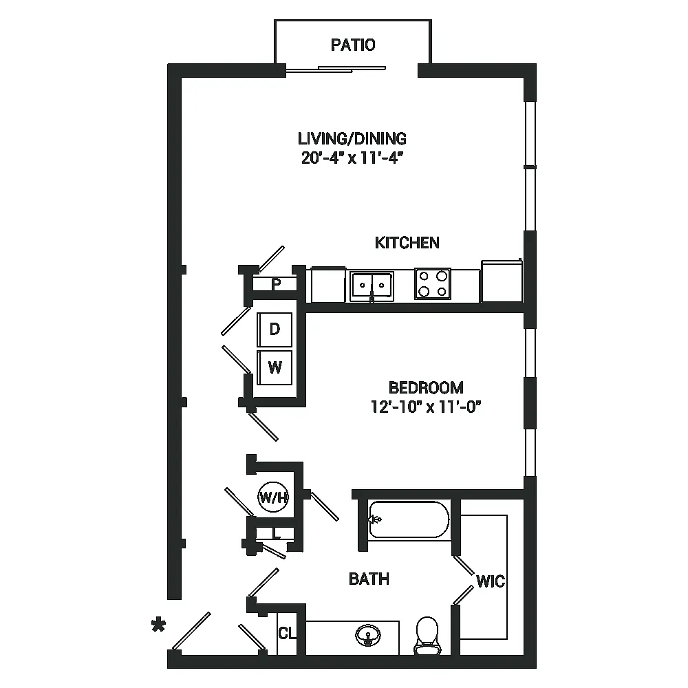 Floor plan 1x1 A3Pyq