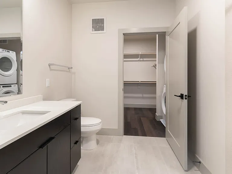 Bathroom with In-home Washer and Dryer