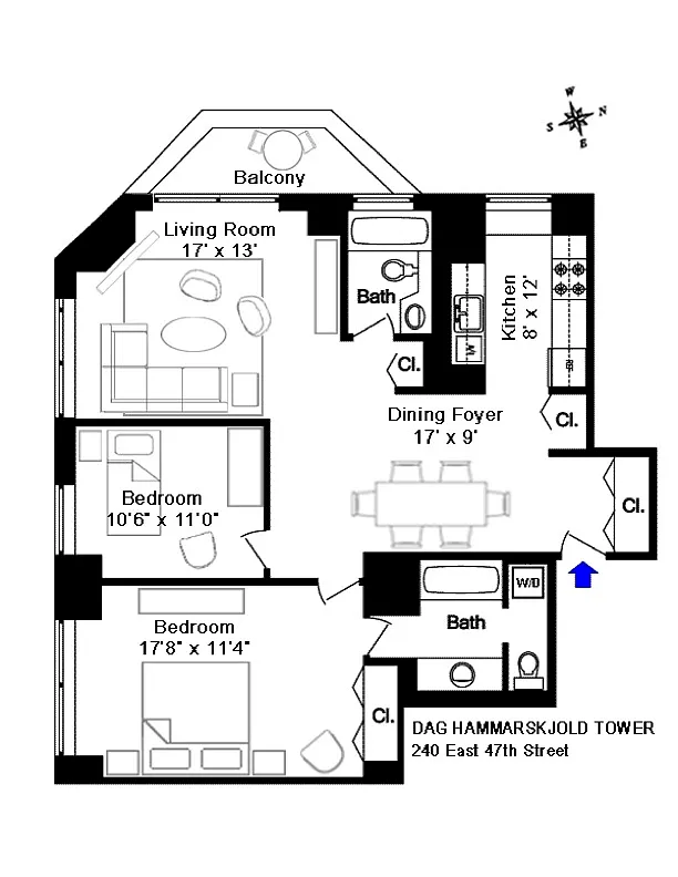 Photo 2 of 17 - 240 E 47th St #28F - Manhattan, NY Building Photo - 240 E 47th St #28F