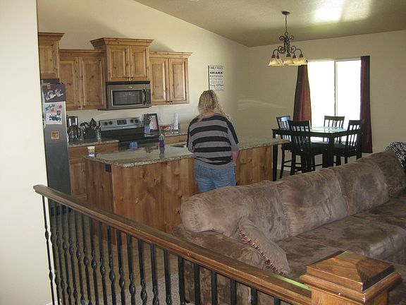 Family room and kitchen