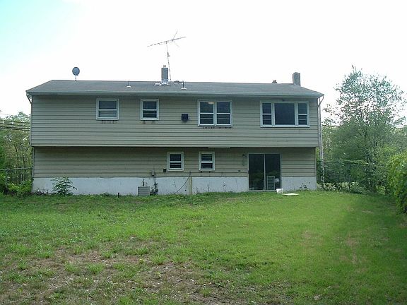 Backyard view of home