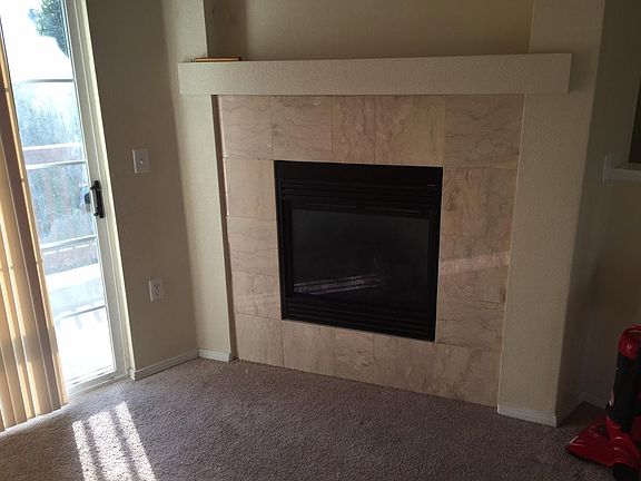 Gas fireplace in living room