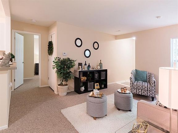 Open Living area with high ceilings