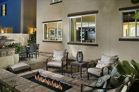 patio with fire pit