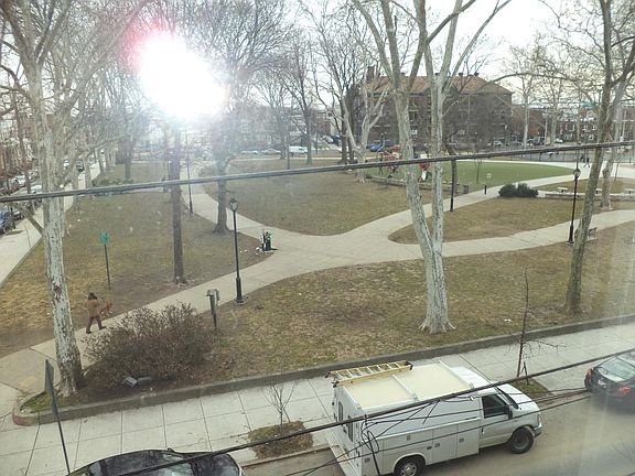 view of park from window