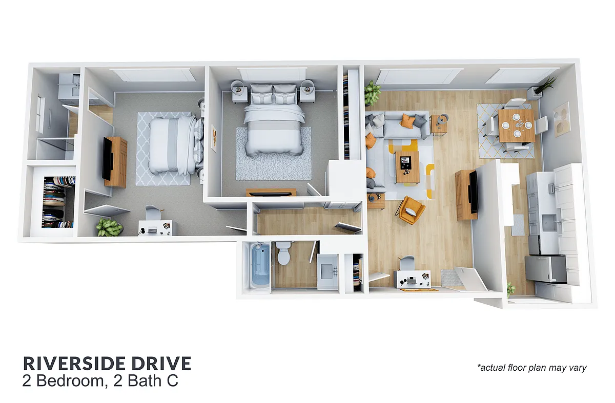 Floor plan 2 Bdrm, 2 Bath