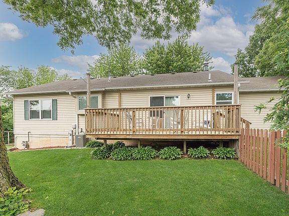 From the deck you can go to the play yard and is directly off the kitchen. The larger yard area is a