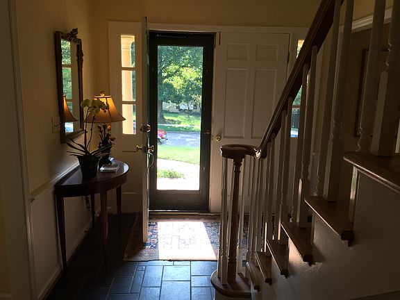 Foyer with slate floors