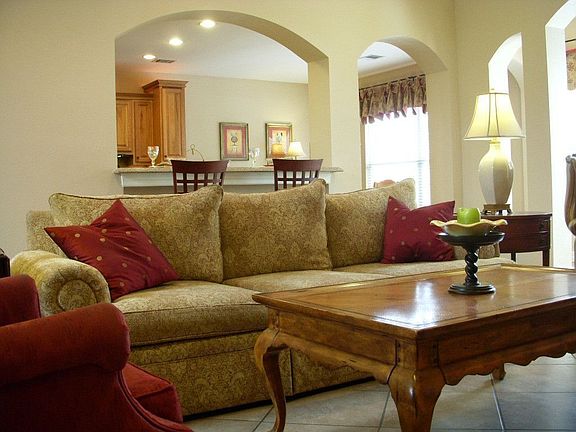 Living area off kitchen.