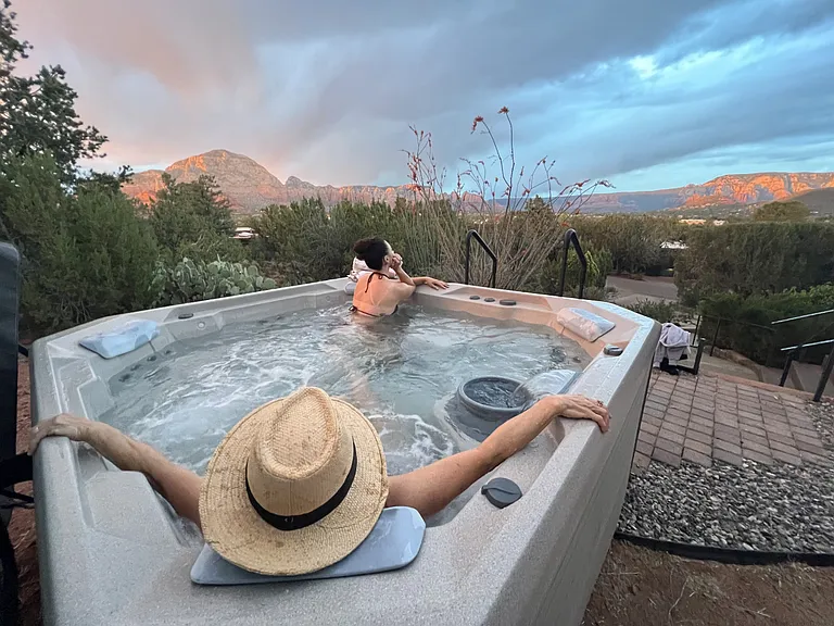 Gorgeous views from the soothing spa