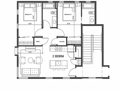 Floor plan 2B