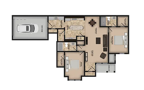 Floor plan Lower Apartment