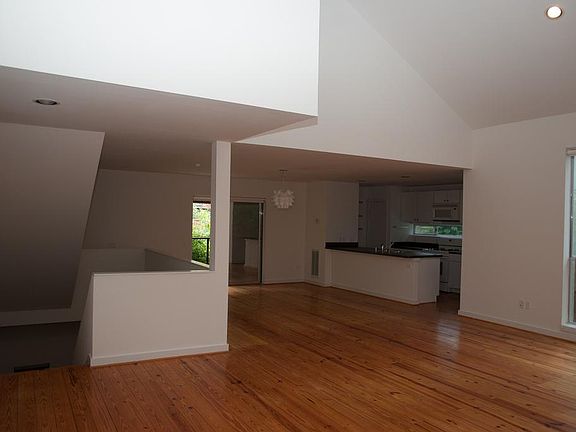 Main living area with pine floors!