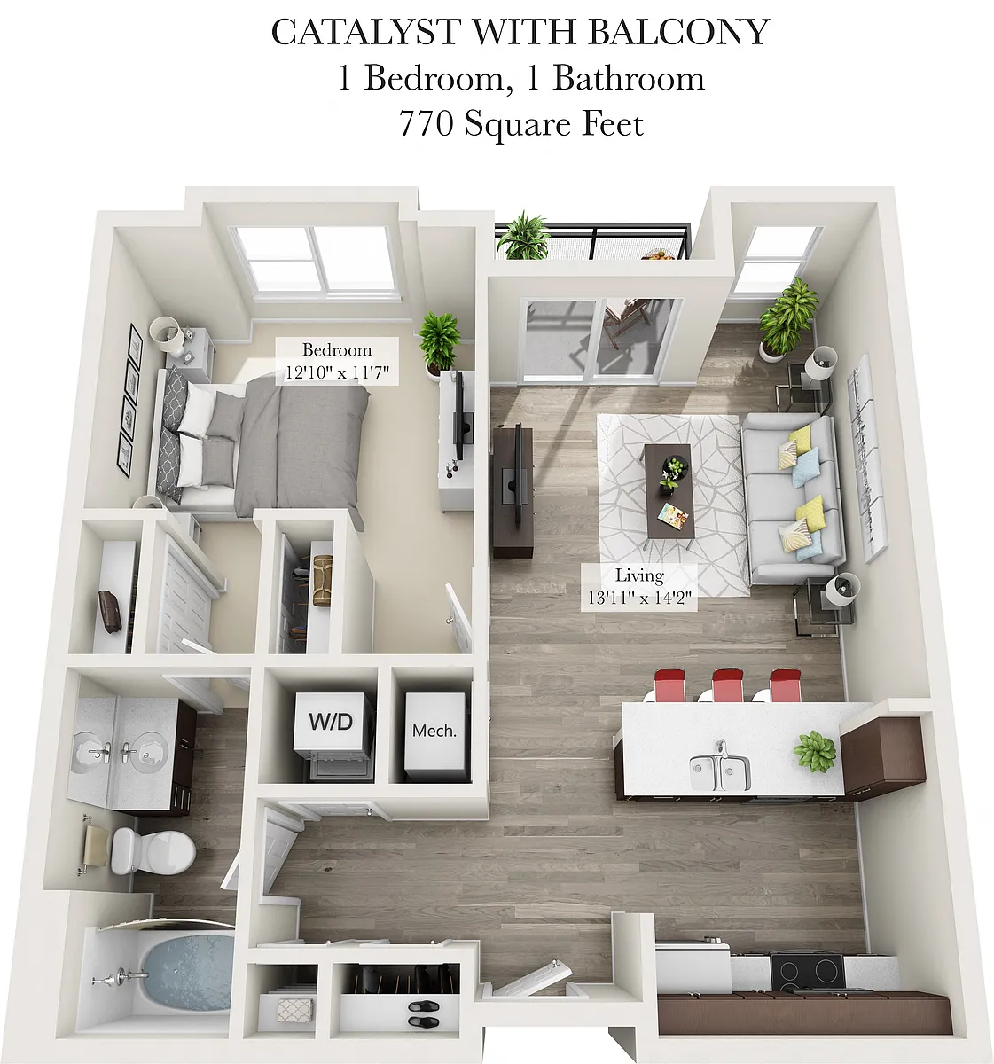 Floor plan Catalyst Balcony