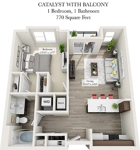 Floor plan Catalyst Balcony