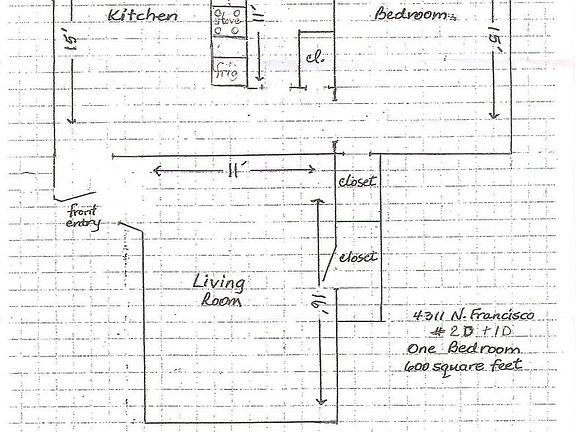 2nd image of 4311 N Francisco Ave APT 3D