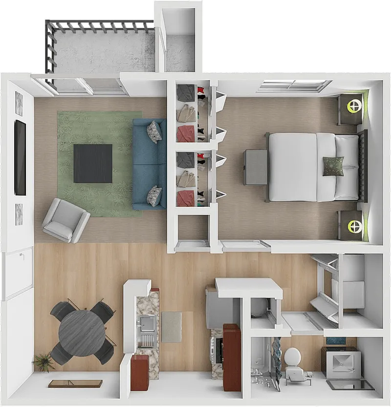 Floor plan 1 X 1