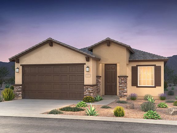 Upgrade your curb appeal with Home Exterior B with stone and window shutters plus many tasteful stuc