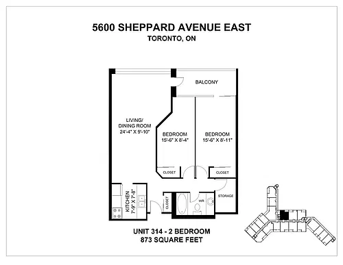 Floor plan 2 Bedroom