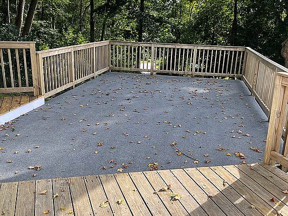Front deck, view over garage