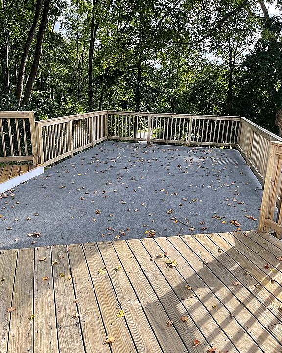 Front deck, view over garage