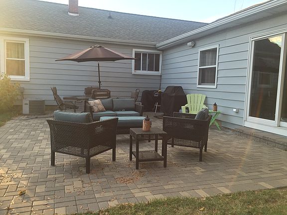 Huge brick paver patio