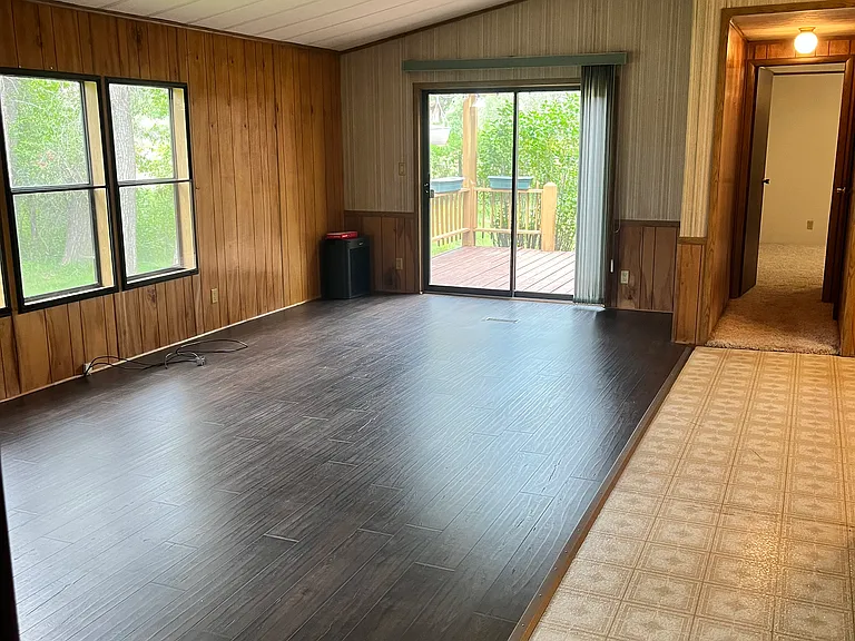 living room leading to back porch
