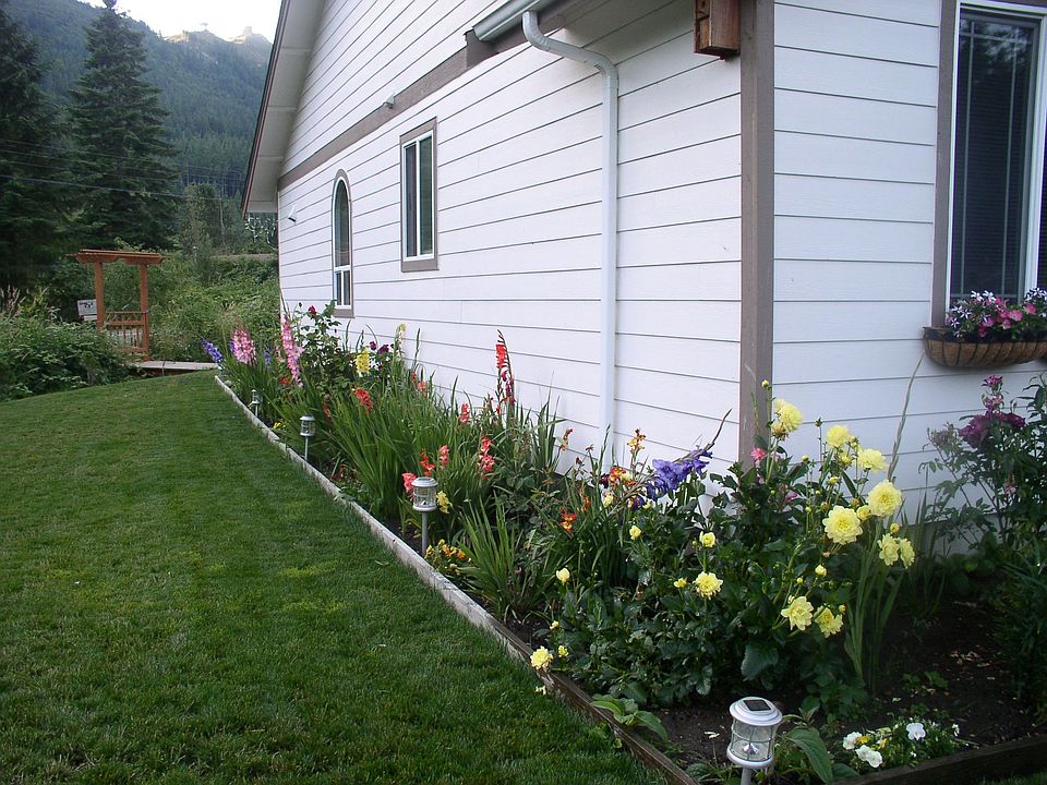 Side with Gladiolas and Roses