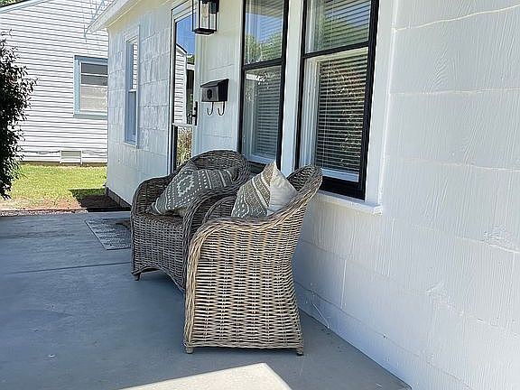 Brand new concrete porch