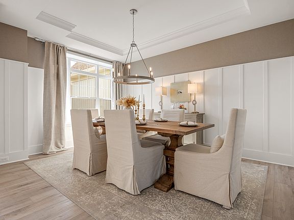 Dining Room of the Kinsey Model from Garman Builders