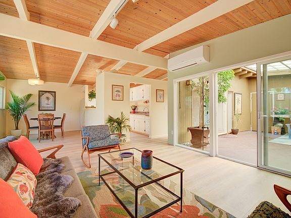 Living room looking into atrium.