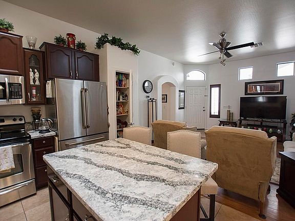 Kitchen and family room