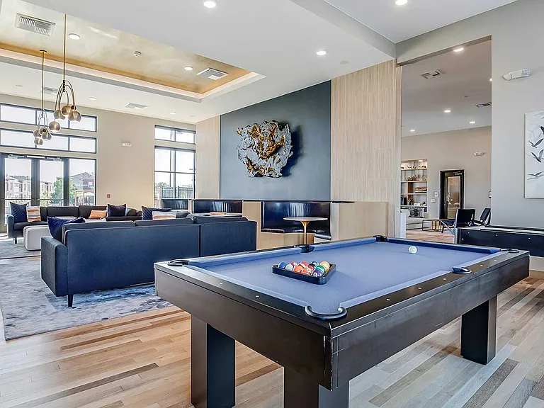 Designed for connection and downtime, The Wright's resident lounge features comfortable seating, entertainment areas, and game spaces perfect for relaxing or gathering with friends.
