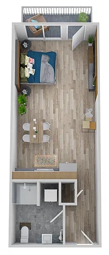 Floor plan 888: Studio B
