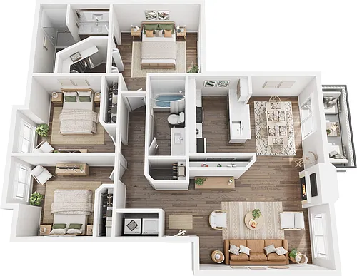 Floor plan 3x2 - C1 & C2 Renovated