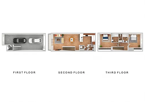 Floor plan 2 Bedroom 2.5 Bath