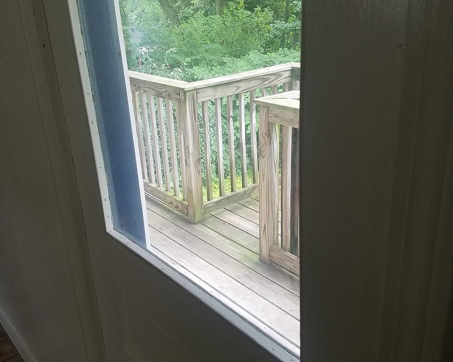 Back patio/stairwell from kitchen