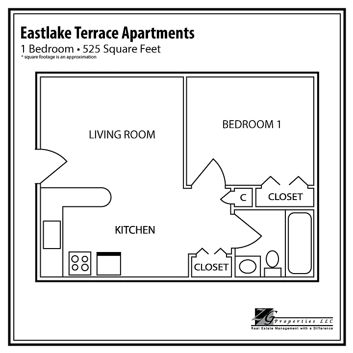 Floor plan 1 Bedroom