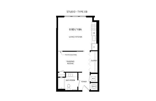 Floor plan Marigold - Studio