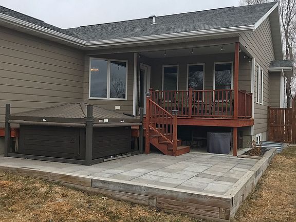 Back covered porch and patio