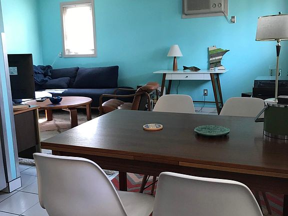 Large living and dining area.