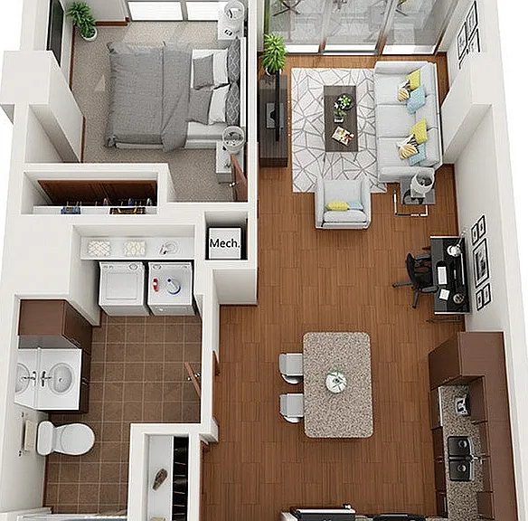 Floor Plan L4 | Domain | Apartments in Madison, WI Floor Plan L4 | Domain | Apartments in Madison, WI