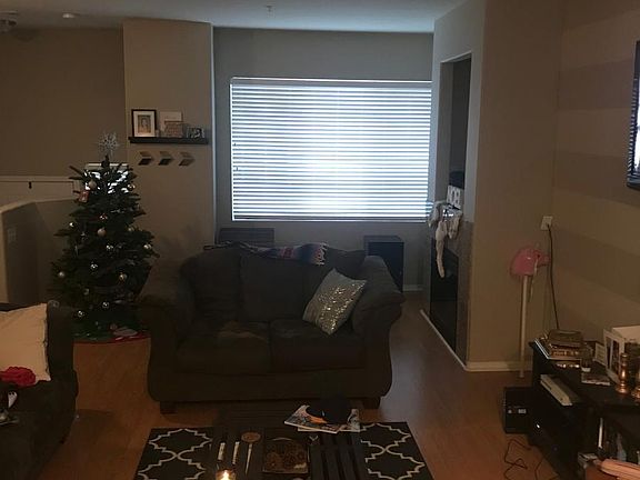 Living room with electric fireplace