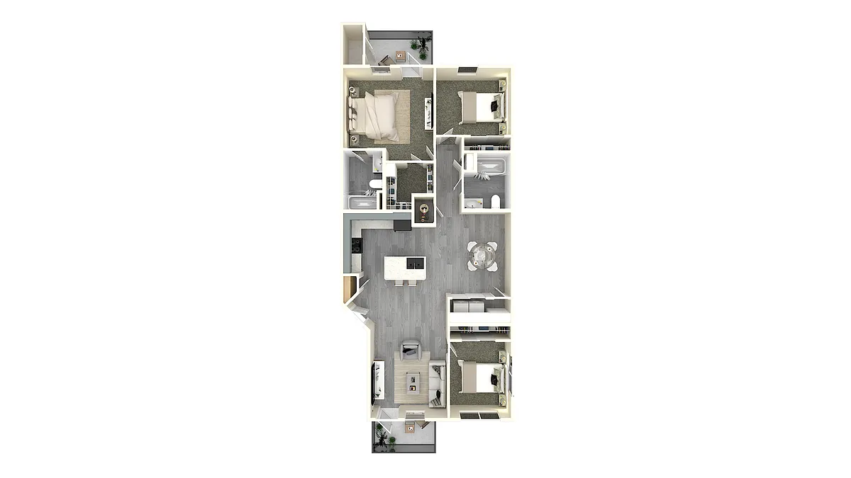 Floor plan 3 Bed 2 Bath