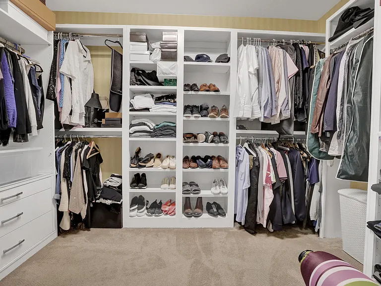 California closet inside the Master bedroom