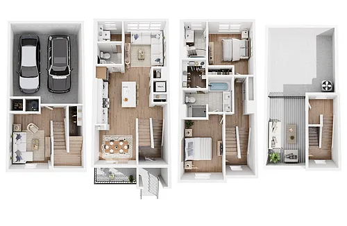 Floor plan Townhome - B