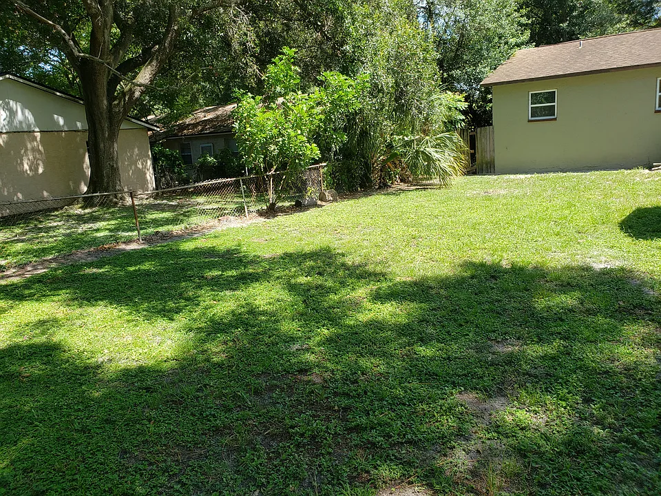 back yard area